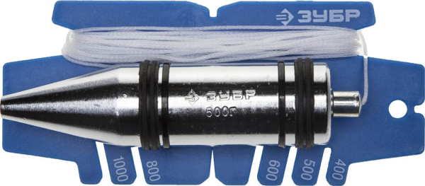 Отвес "ЭКСПЕРТ" строительный со шнуром и безопасным наконечником, 250 г ЗУБР