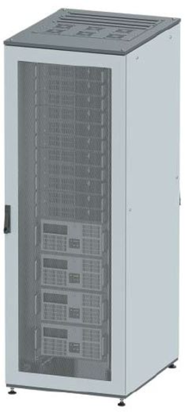 Напольный 19" IT-корпус ДКС серии CQE 47U 600х2200х600, двери перфорированная+перфорированная, панели для крыши, кабельный ввод,RAL7011/7035 DKC
