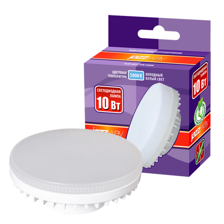 Лампа светодиодная LED 10Вт GX53 5000К JazzWay
