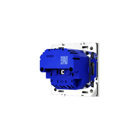 Розетка встраиваемая Voltum S70 с заземлением и защитными шторками, 16А, с USB, A+A, (сталь)