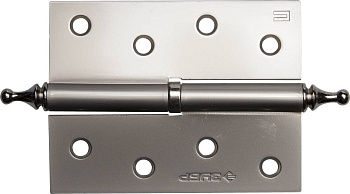 Петля дверная разъемная "ЭКСПЕРТ", 1 подшипник, цвет мат. никель (PN), правая, с крепежом, 100х75х2,5мм,2шт ЗУБР