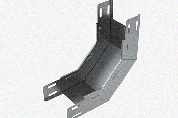 Лоток замковый глухой КПЗГ 100х50-90 УХЛ1 для поворота трассы вверх на 90, горячее цинкование S1,0
