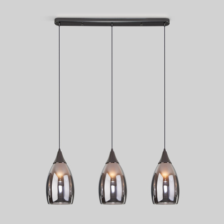 Подвесной светильник со стеклянными плафонами 3*E14 15Вт чёрный жемчуг IP20 Cosmic (50285/3 черный жемчуг) Eurosvet