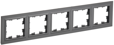 BRITE Рамка 5-местная РУ-5-БрГ графит IEK