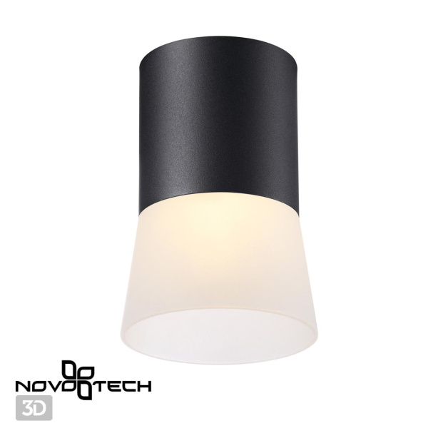 Св-к накл.IP20 GU10 9W 220V ELINA черный NOVOTECH