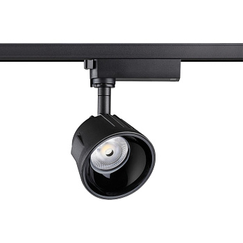 Св-к трековый однофазный IP20 LED 4000K 20W 100-265V KNOF черный NOVOTECH