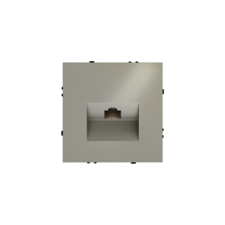 Розетка компьютерная встраиваемая Voltum S70 двойная RJ45+RJ45 КАТ.6, (шелк)