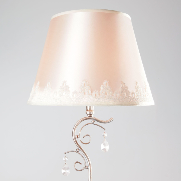 Классический торшер с абажуром 1*E14 40Вт серебряный IP20 Incanto (01023/1 серебро) Eurosvet