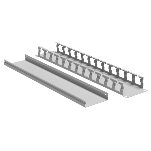 Кабельный органайзер с крышкой 2U, глубина 40 мм, для 19" IT-корпусов, RAL7035 DKC Кабельный органайзер с крышкой 2U, глубина 40 мм, для 19" IT-корпусов, RAL7035 DKC