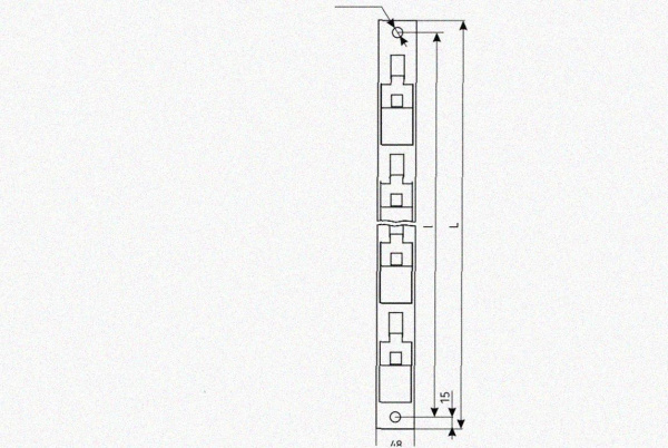 Стойка кронштейна рожкового криволинейного К1351.001-13 У3, лак, 15 рожков, L1940, S3,0