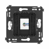 Телефонная розетка RJ-12 без шторки в стену одинарная, "Avanti", "Черный матовый" DKC Телефонная розетка RJ-12 без шторки в стену одинарная, "Avanti", "Черный матовый" DKC