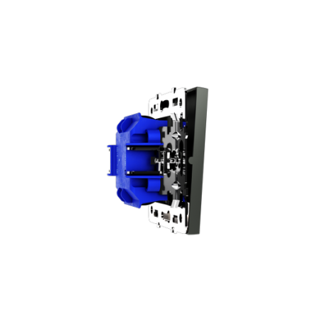 Выключатель встраиваемый Voltum S70 одноклавишный с подсветкой 10А, (титан)