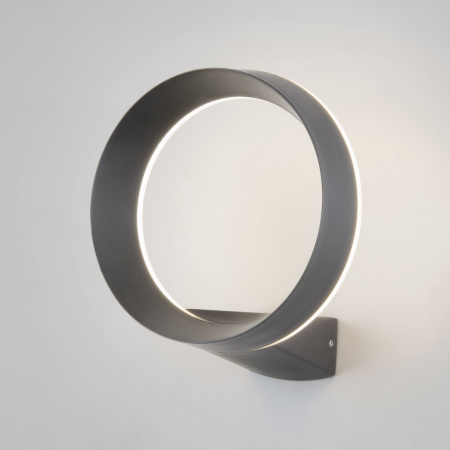 Уличный настенный светодиодный светильник 12Вт 4000К серый IP54 Ring (a054932) Elektrostandard