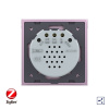 Сенсорный проходной выключатель ZigBee (Wi-Fi) 2 клавиши 1 пост Розовый Livolo