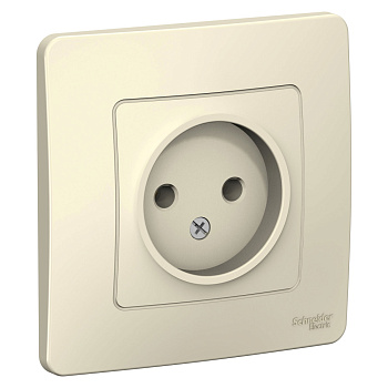 BLANCA Розетка СУ 1 мест. без з/з, без шторок 16А молочный IP20 Schneider Electric