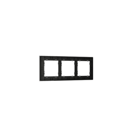 Рамка стеклянная Voltum S70 на 3 поста, (черный, стекло)