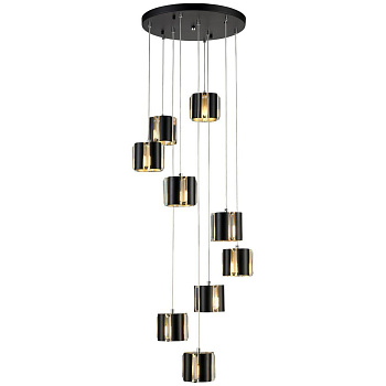 Светильник подвесной Черный/Черный, Золотой, Прозрачный G9 9*40Вт WE223.09.026 WERTMARK