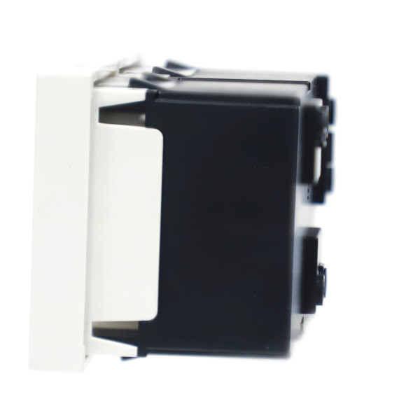 Donel Розетка 2х2К+З нем.ст., 45 гр., с з/ш, бел. (90х45мм), серия (тип) DF6