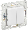 SKANDY Выключатель 2-клавишный 10А SK-V04W арктический белый IEK
