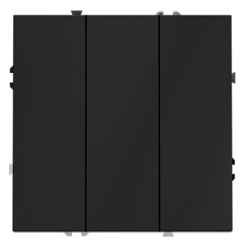 Выключатель встраиваемый Voltum S70 трехклавишный 10А, (графит)