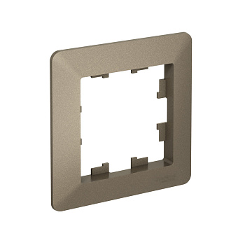 ATLASDESIGN AIR 1-постовая рамка, шампань/дымчатый черный Systeme Electric