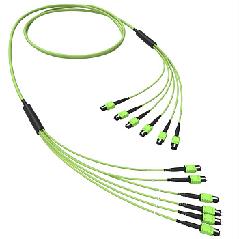 Оптическая магистральная сборка 72 ОВ 50/125 OM5, 6xMTP PRO(12)m/6xMTP PRO(12)m, тип В, 150 м DKC