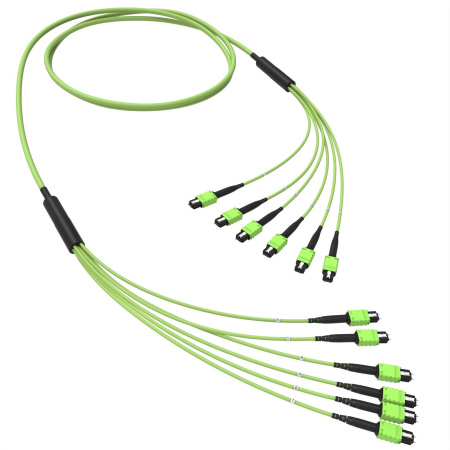 Оптическая магистральная сборка 72 ОВ 50/125 OM5, 6xMTP PRO(12)m/6xMTP PRO(12)m, тип В, 100 м DKC