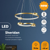 Св-к подвесной димм.с ДУ LED 79W 4088Лм 220V SHERIDAN матовое золото LUMION