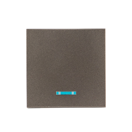 Валенсия Лицевая панель выключателя 1-кл, с индикатором 10А графит EKF