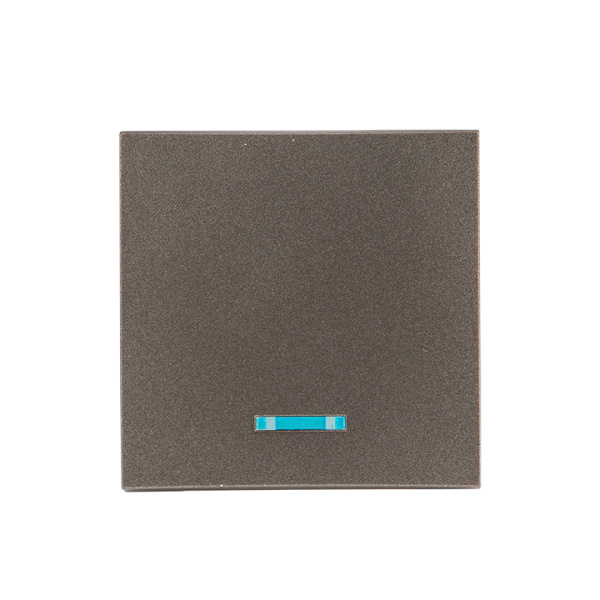 Валенсия Лицевая панель выключателя 1-кл, с индикатором 10А графит EKF