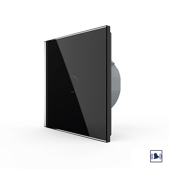 Сенсорный дверной звонок 1 клавиша 1 модуль Черный Livolo