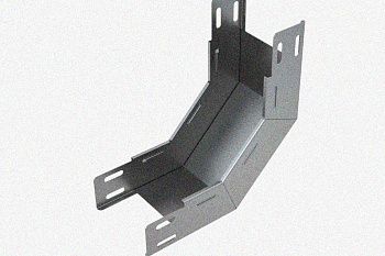 Лоток замковый глухой КСЗГ 150х100-90 УТ1,5 для поворота трассы вниз на 90, горячее цинкование, S1,0
