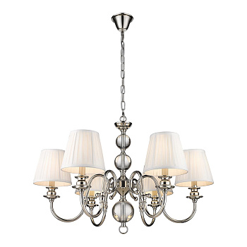 Люстра подвесная Никель/Бежевый E14 6*40Вт WE369.06.103 WERTMARK