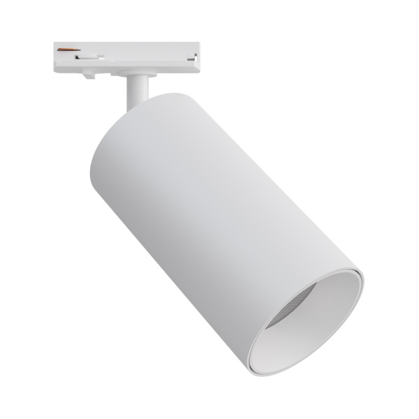 25-05 Светильник светодиодный, трековый, однофазный, 25Вт, 230В/50Гц, 2000лм, 4000К, 35°, IP20, Φ74х140х205мм, белый, алюминий, с адаптером APEYRON