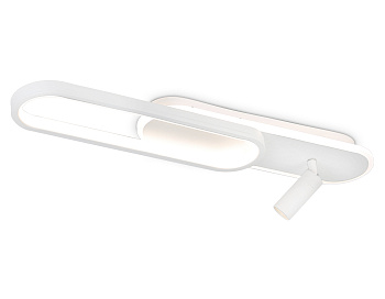 Светильник светодиодный настенно-потолочный с пультом FL5108/2+1 WH белый 53W 3000K/4200K/6400K+4200K 600*120*110 (ПДУ ИК) Ambrella Light