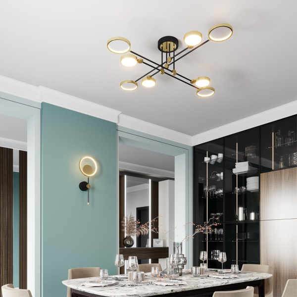 Настенный св-к IP20 LED 15W 957Лм 3000K DENZEL металл/черный с бронзой ODEON LIGHT