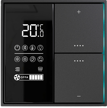 Donel Многофункциональный комнатный термостат KNX,ЖК-экран, встроенный датчик температуры, метеорит, Cерия DKNX