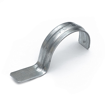 Скоба металлическая однолапковая СМО d38-40 мм для монтажного пистолета (без отверстий) (50 шт/уп) Промрукав