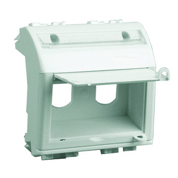 Адаптер для двух оптоволоконных разъемов типа ST, белый, 2мод. DKC