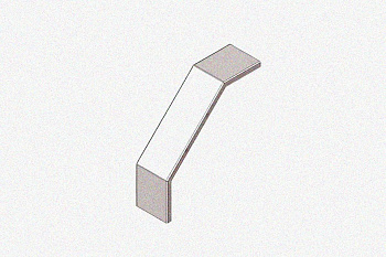 Крышка лотка замкового КЛСЗ 200х60-90 УХЛ1 для поворота трассы вниз на 90, горячее цинкование, S1,2