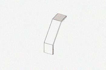 Крышка лотка КЛС 50х50-90 УХЛ1 для поворота трассы вниз на 90, оцинкованный лист S1,5