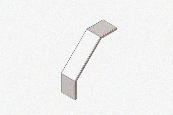 Крышка лотка замкового КЛСЗ 200х60-90 УХЛ1 для поворота трассы вниз на 90, горячее цинкование, S1,2