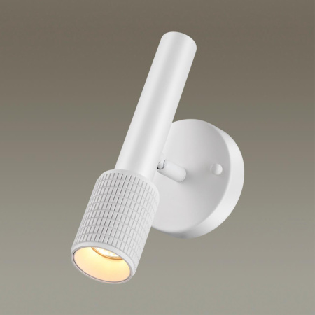 Настенный св-ник выкл на плафоне IP20 LED GU10 max 10W MEHARI белый/металл ODEON LIGHT