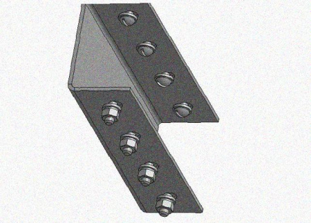 Соединитель стоек ССх4 УТ1,5, нержавеющая сталь (марка 12Х18Н10Т), S4,0