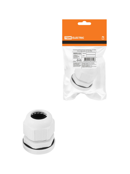Сальник PG 48 диаметр проводника 34-44мм IP54 в инд. упак. по 1 шт. TDM