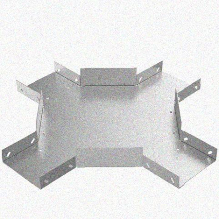 Лоток крестообразный замковый глухой КМЗГ 100х100 УТ1,5, горячее цинкование, S0,8