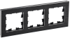 BRITE Рамка 3-мест. РУ-3-1-БрЧ металл черн. IEK