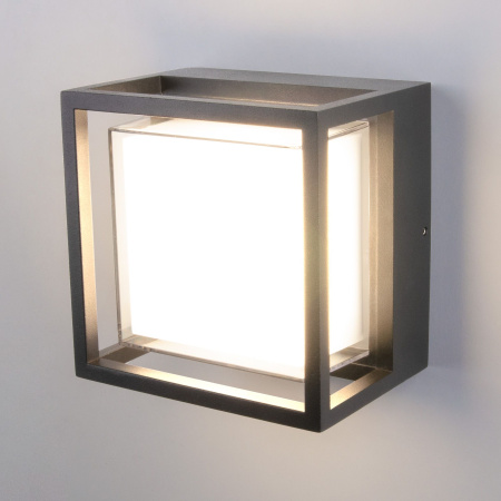 Уличный настенный светодиодный светильник 10Вт 4000К серый IP54 (a052254) Elektrostandard