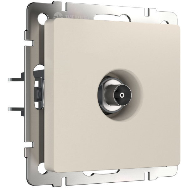 Встраиваемые механизмы ТВ-розетка оконечная (айвори матовый) Werkel