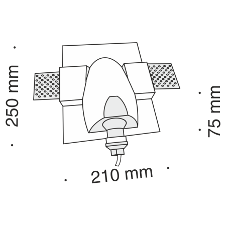Бра 1*GU10 30Вт Белый IP20 Gyps Modern DL011-1-01W Technical
